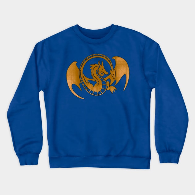 Golden Dragon Crewneck Sweatshirt by AlondraHanley